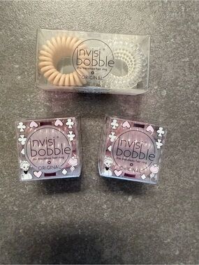 invisibobble Original Traceless Hair Ring Duo — Pink & Clear
